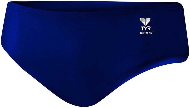 Men's Durafast Elite Solid Racer Swim Suit (Navy, 30)